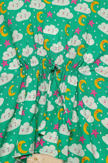 Girl’s Rayon Self Design Pyjama Top