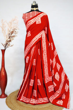 Buy Traditional Batik Sarees at Fashion Dream