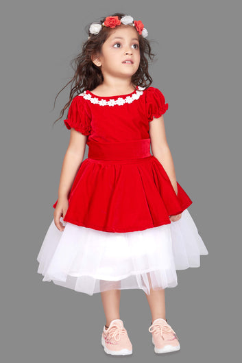 Baby Girl’s Layered Flared Party Midi Dress/Frock