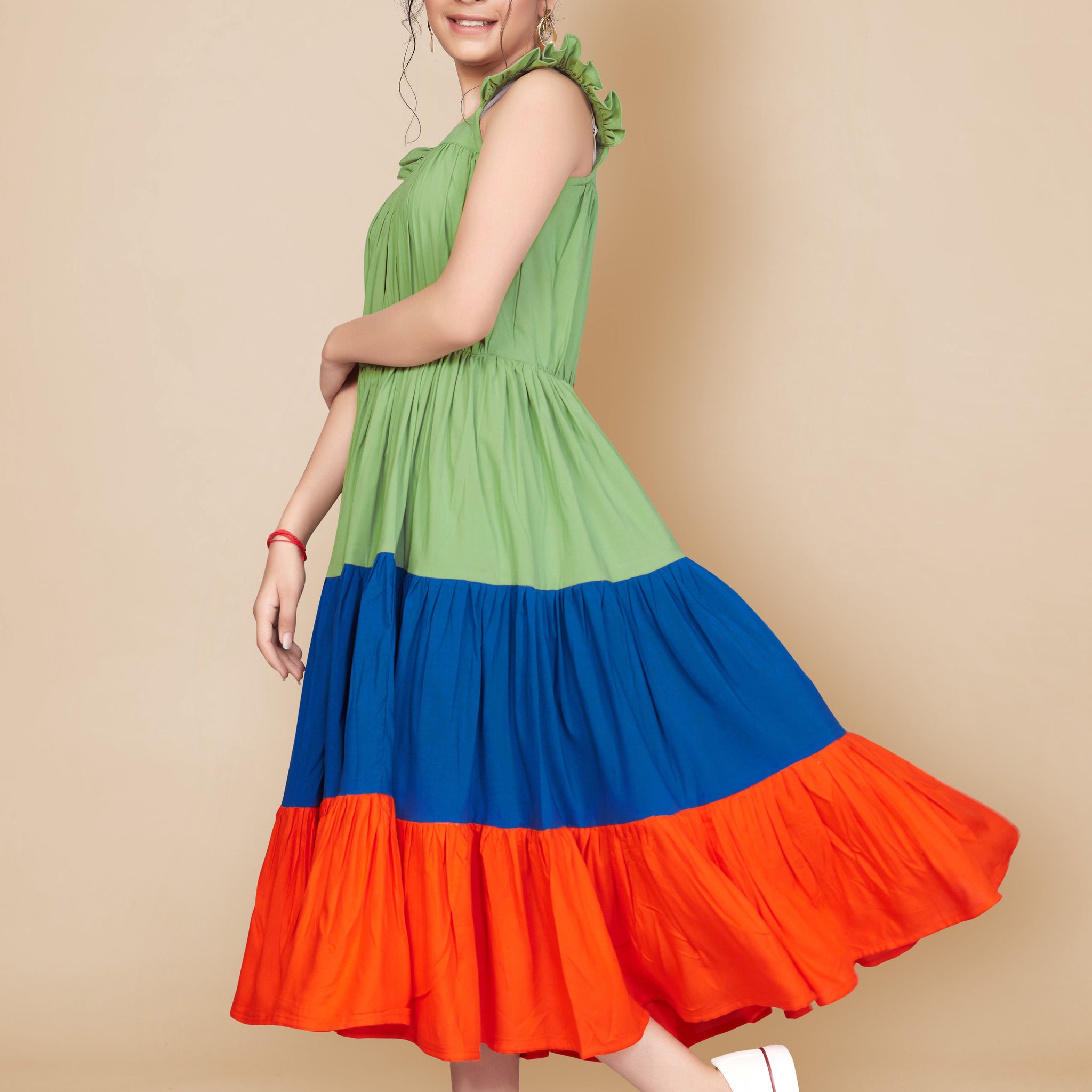 Women's Fit & Flare Style Midi Dress