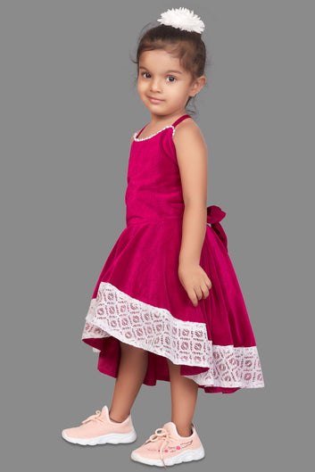 Baby Girl’s Spaghetti Style Flared Midi Party Dress/Frock