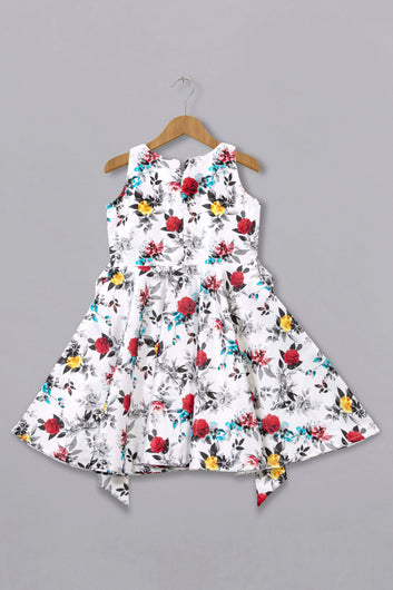 Baby Girl’s Fit and Flared Shrug Style Midi Dress/Frock