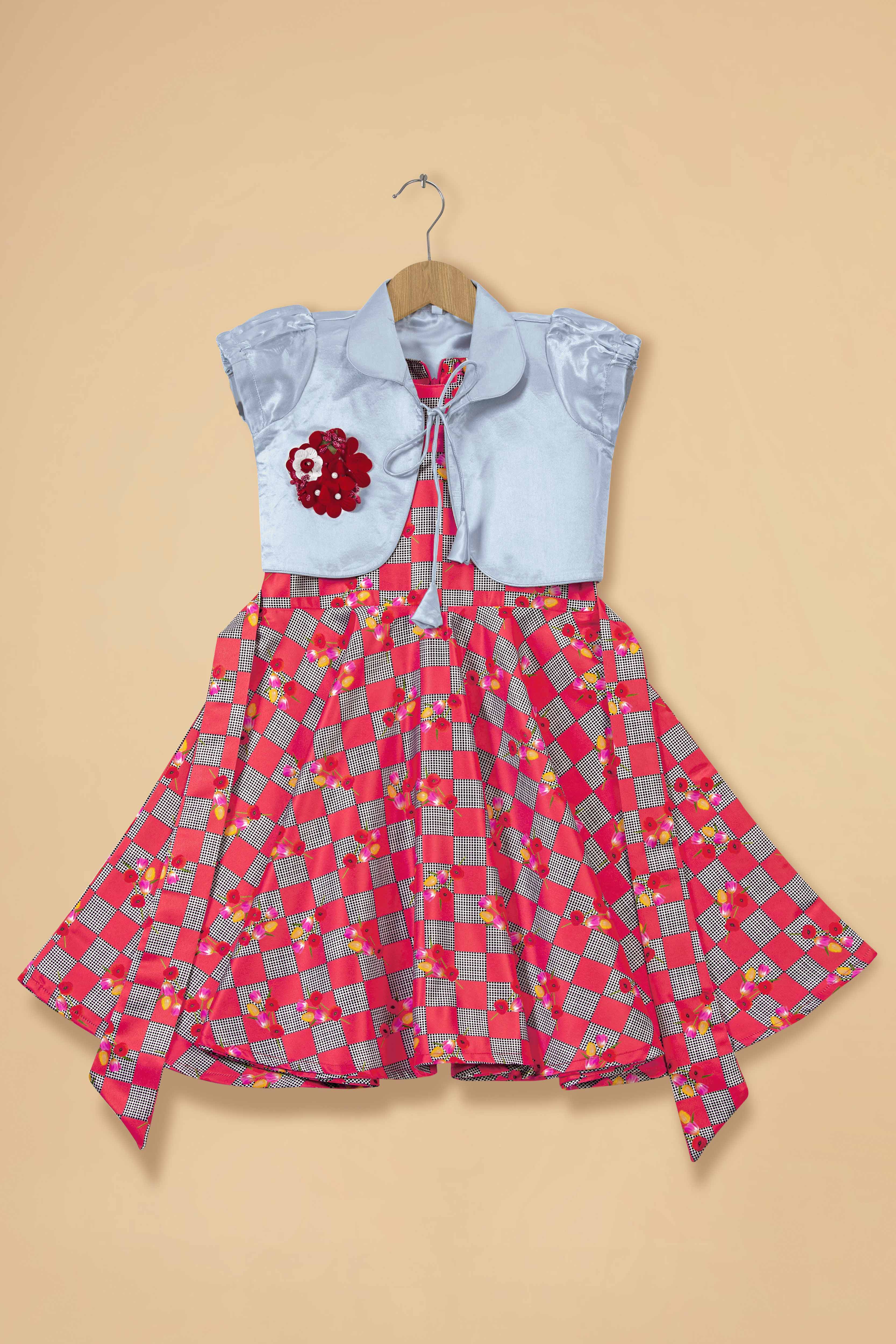 Buy Creative Kids Infant Girls Pack Of 2 Floral Printed Round Neck A Line Midi  Dress - Dresses for Girls 24931142 | Myntra