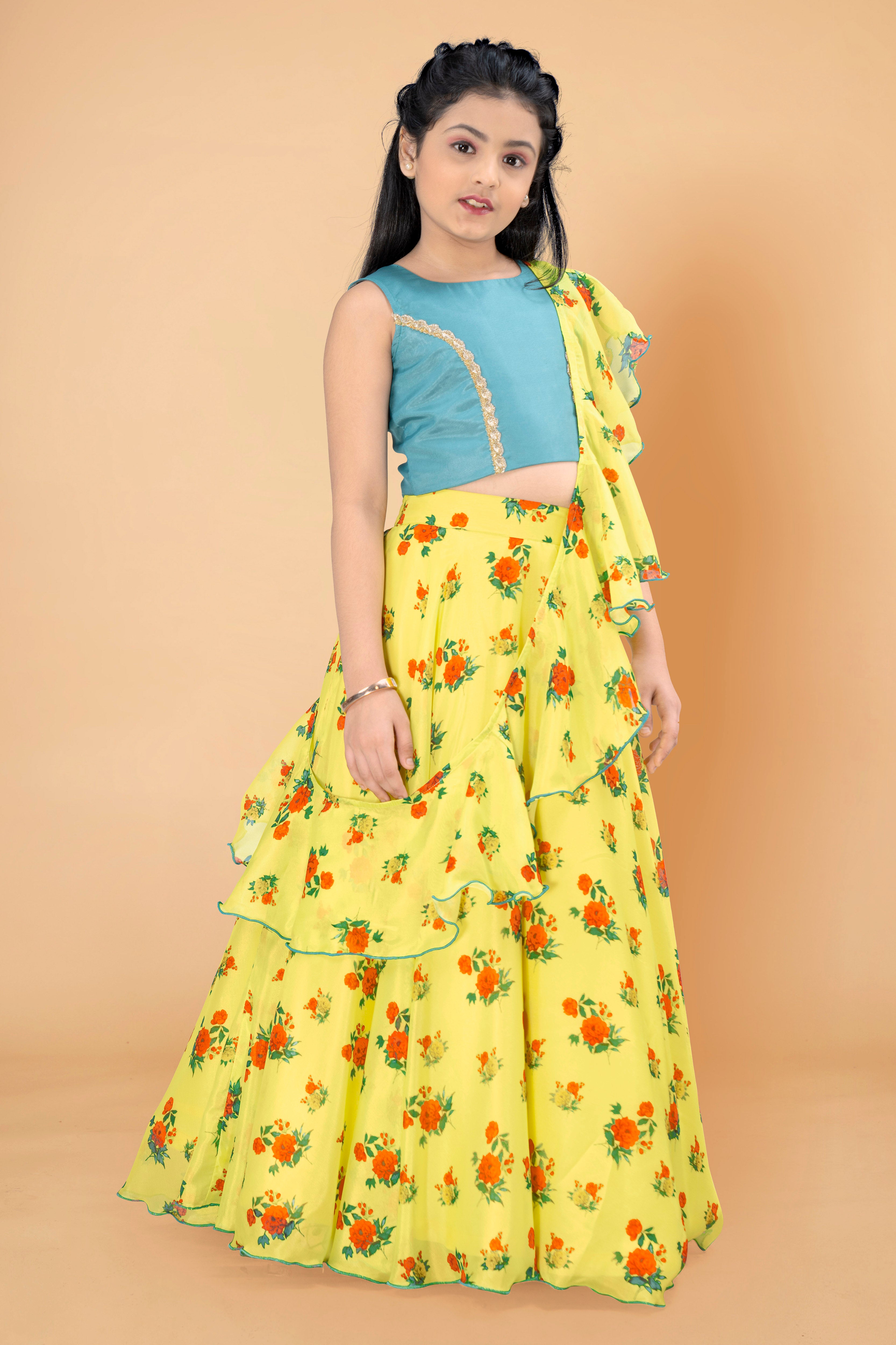 Pakistani Bridal Yellow Lehenga Choli Dress Online 2021 – Nameera by Farooq