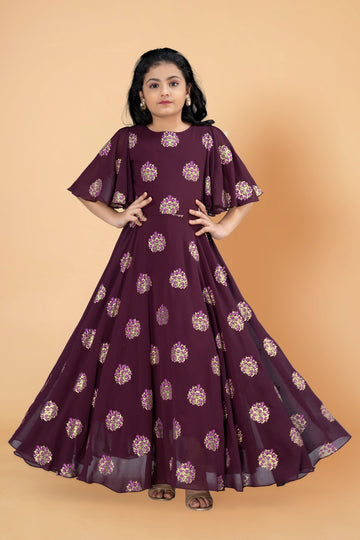 Girls Maxi Length printed Dress
