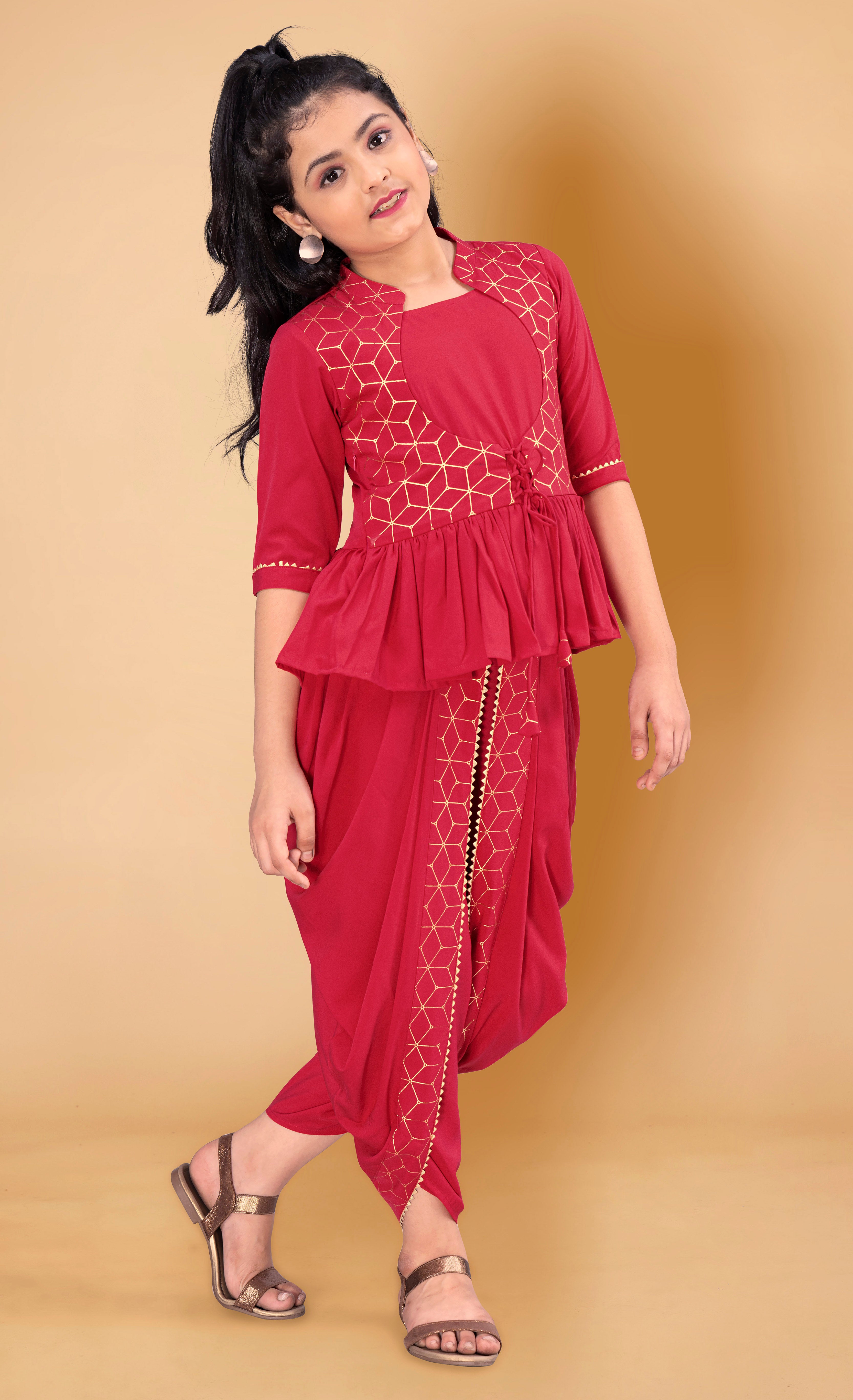 Buy Pink Ethnic Wear Sets for Girls by Bow n Bee Online | Ajio.com
