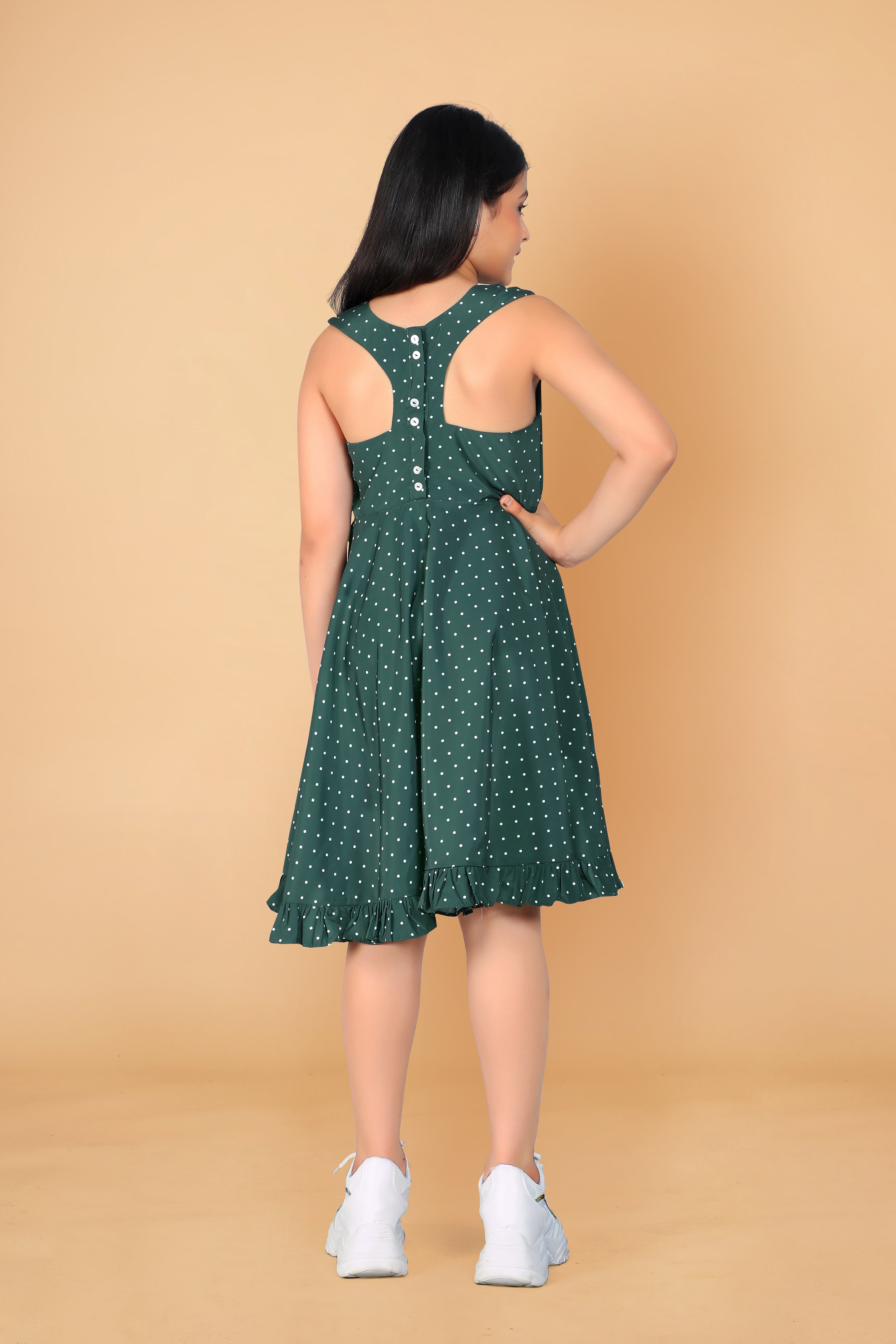Zara Summer Dresses | Polka dot dress, Dot dress, Green polka dot dress