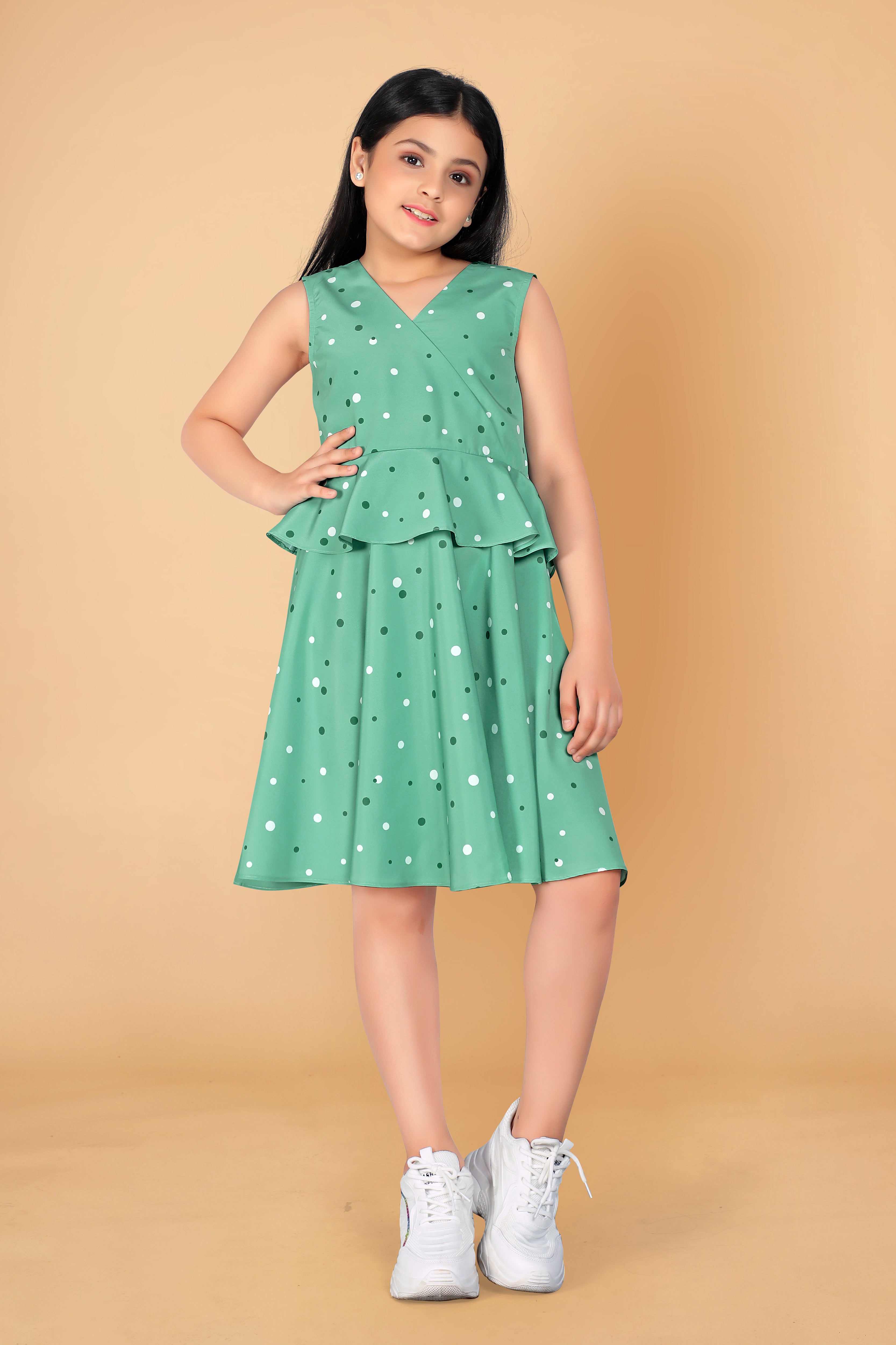 Yumi Knitted Button Up Knee Length Dress, Green at John Lewis & Partners