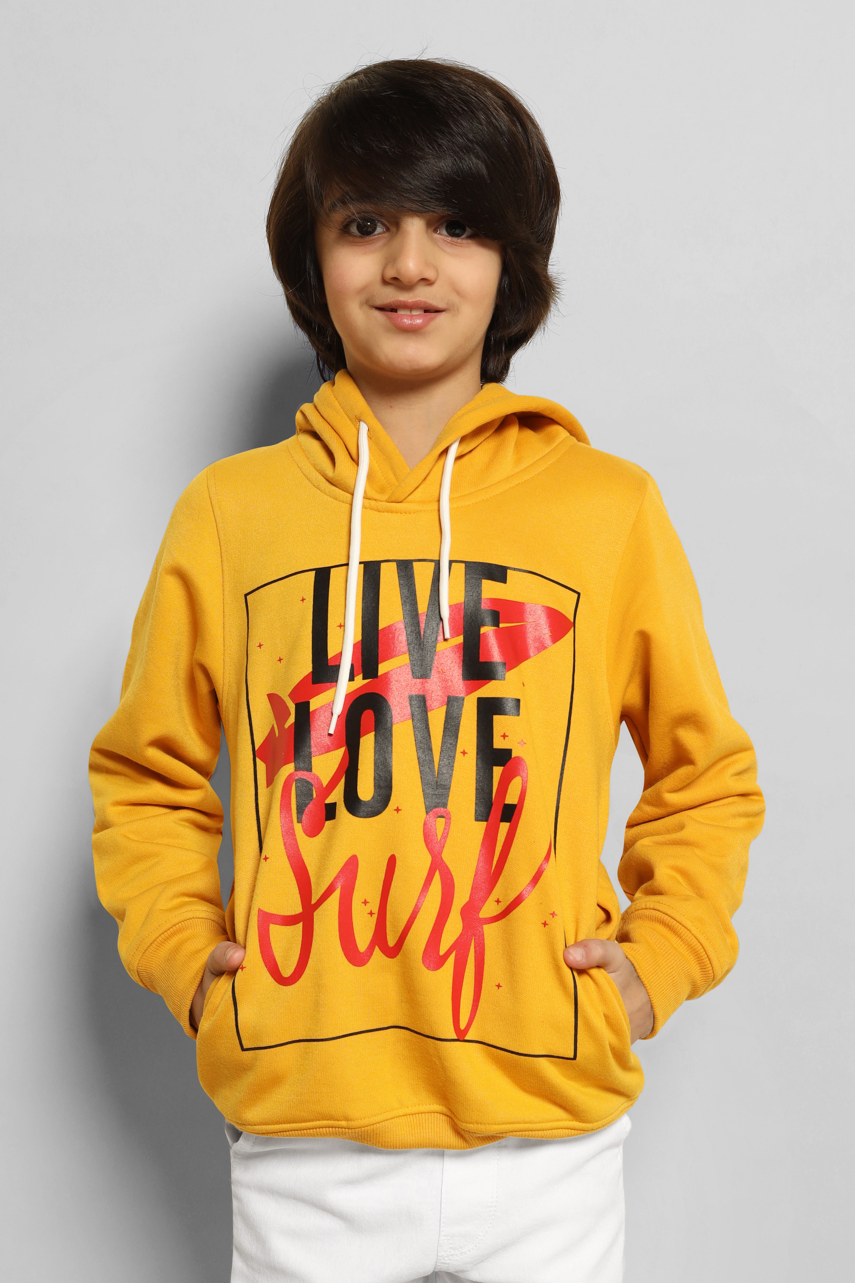 Boys yellow online hoody