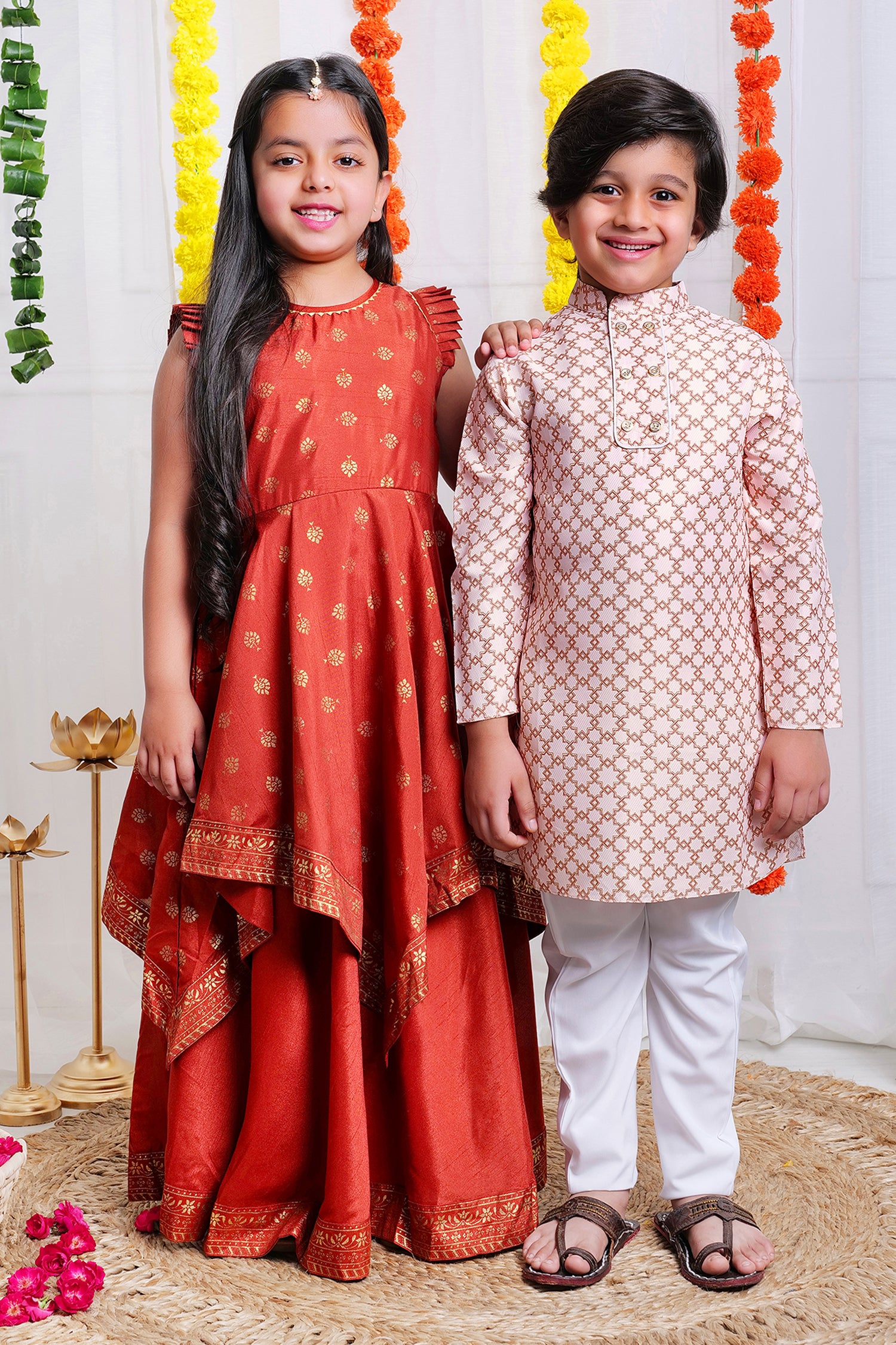 Brother and Sister Festive Wear Combo Set 02