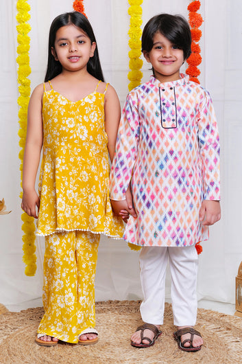 Elegance Brother And Sister Ethnic Combo Set