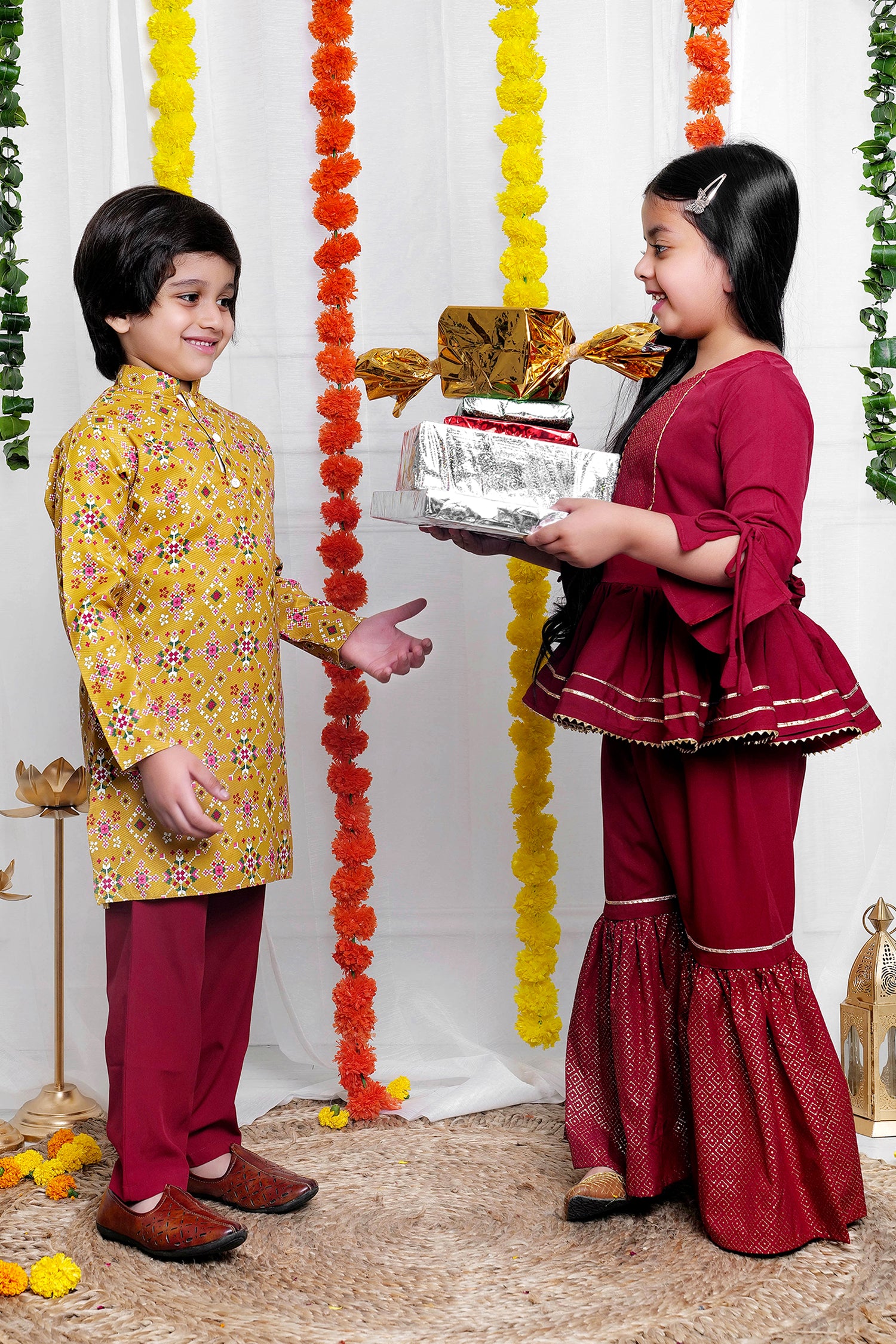 Traditional Ethnic Set For Brother And Sister 03