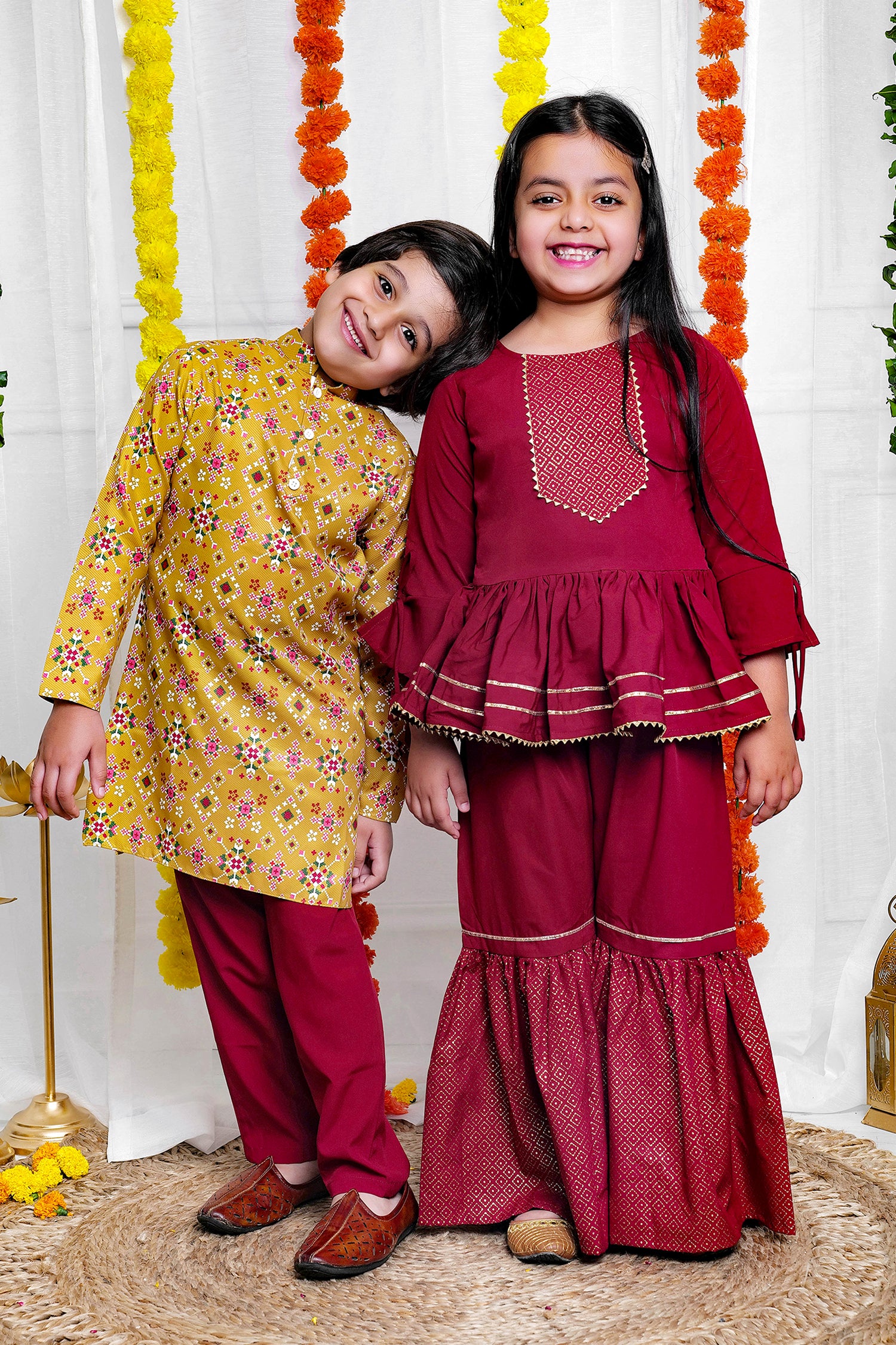 Buy Brother Sister Combo/siblings Matching Combo Blue and Pink Angrakha  Style Kurta Dhoti/kurta Salwar/diwali/eid/kids Cotton Indian Ethnic Online  in India - Etsy