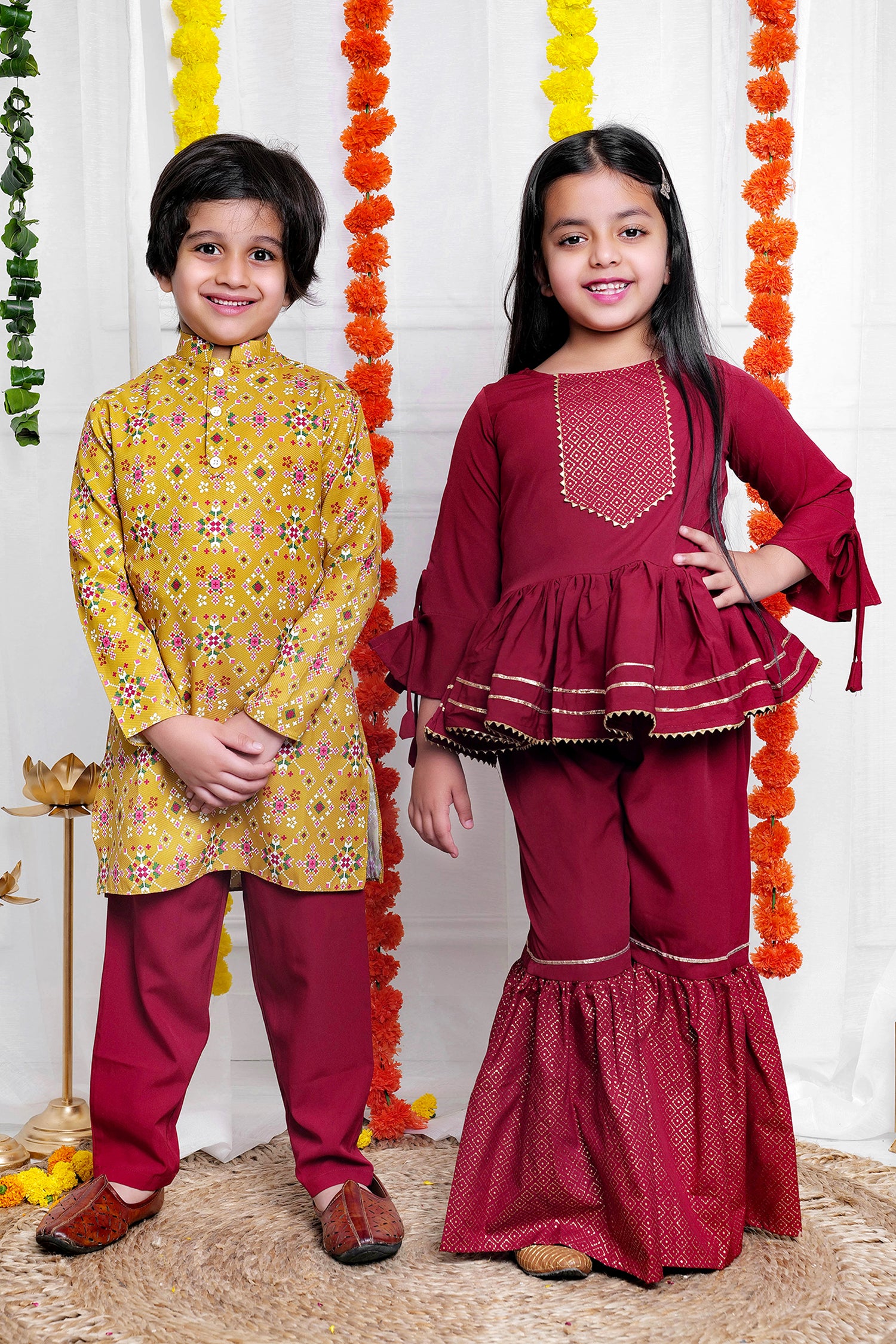 Traditional Ethnic Set For Brother And Sister 04