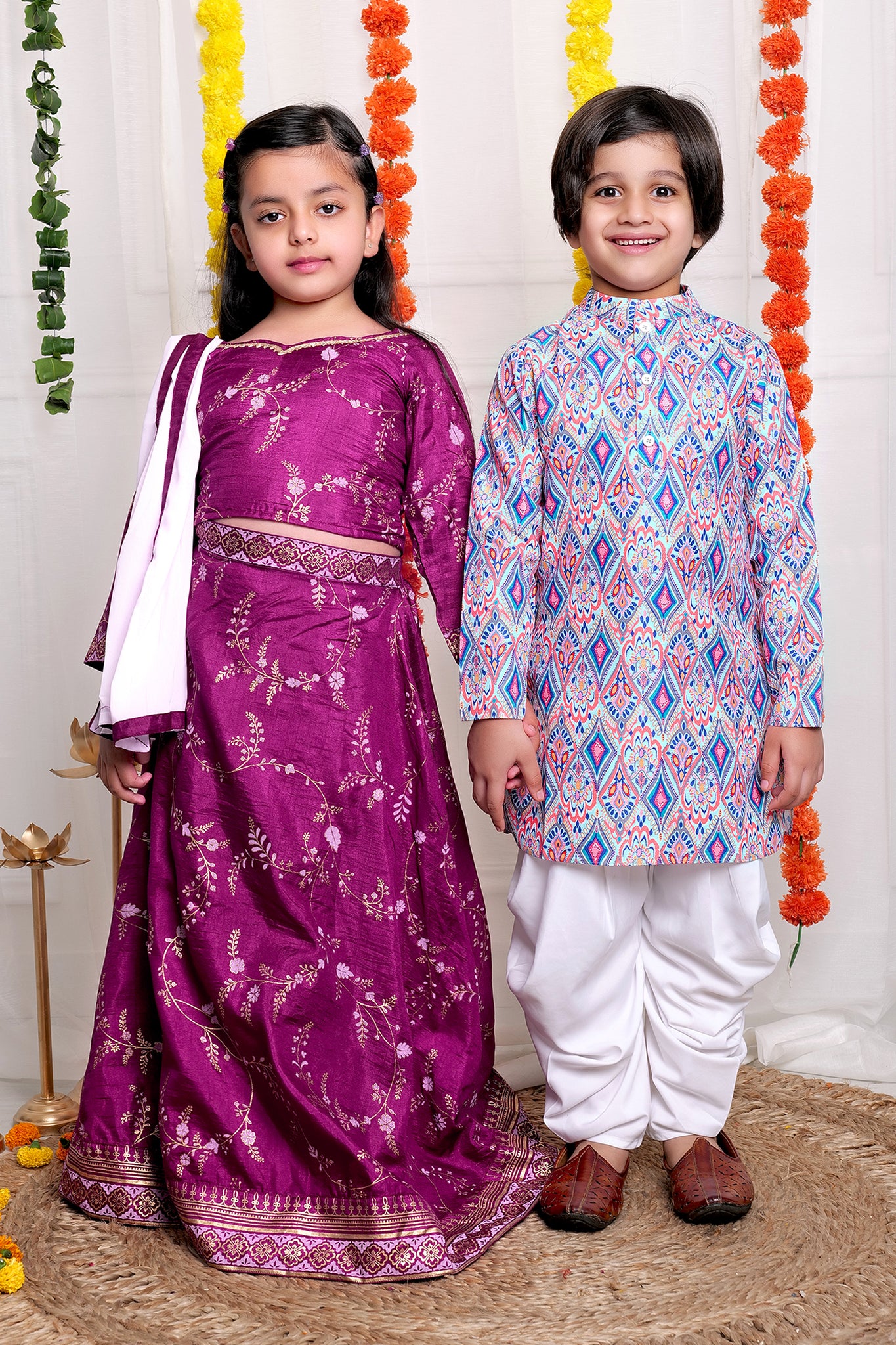 Brother Sister Combo Set In Cultural Elegance