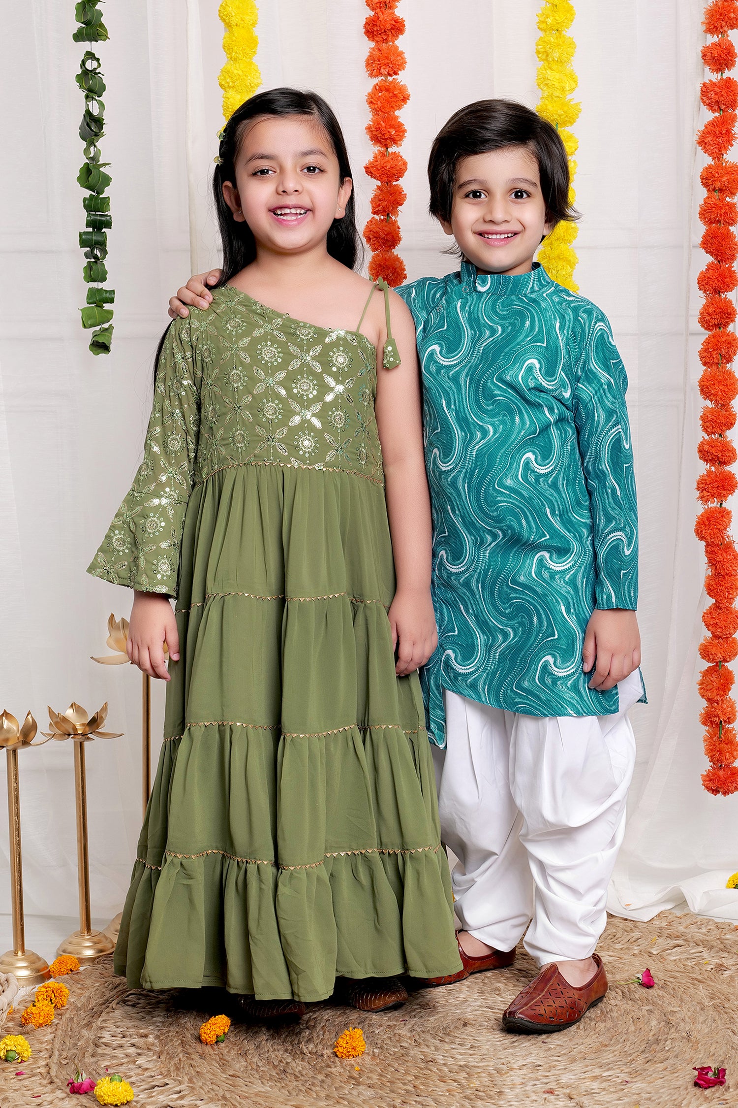 Stylish Brother And Sister Ethnic Combo Set 01