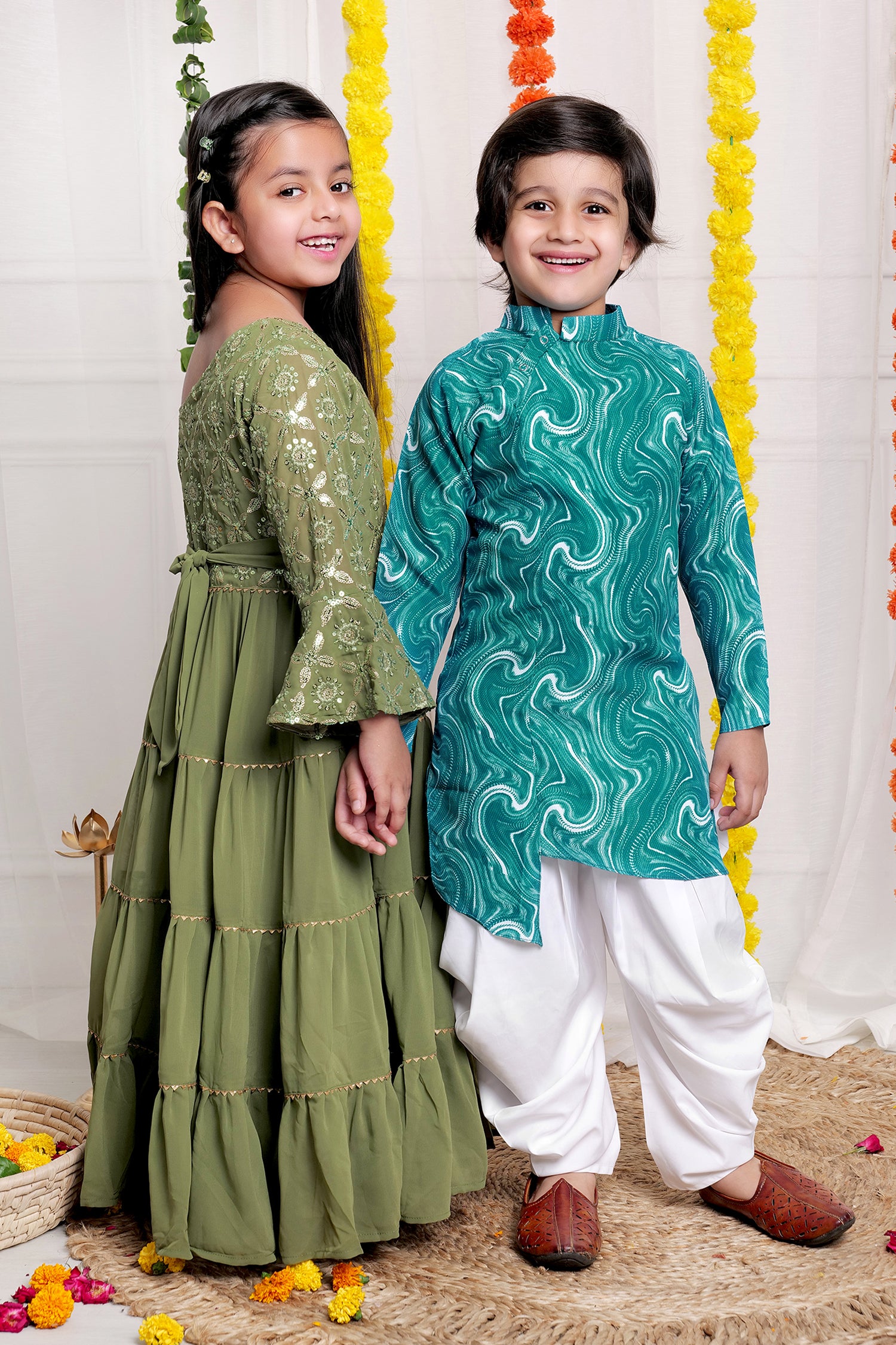 Stylish Brother And Sister Ethnic Combo Set 03