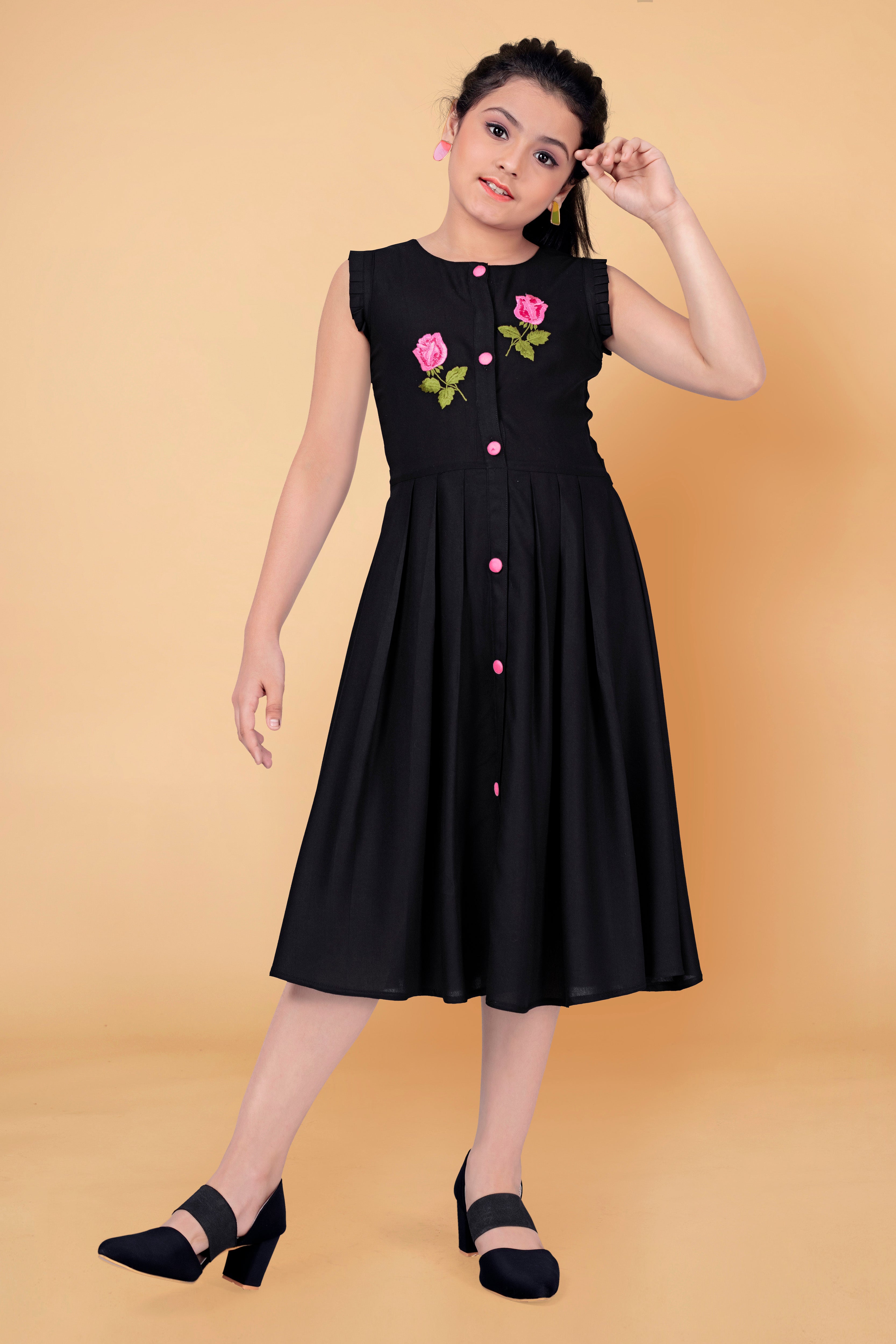 Knee length embroidered outlet dress