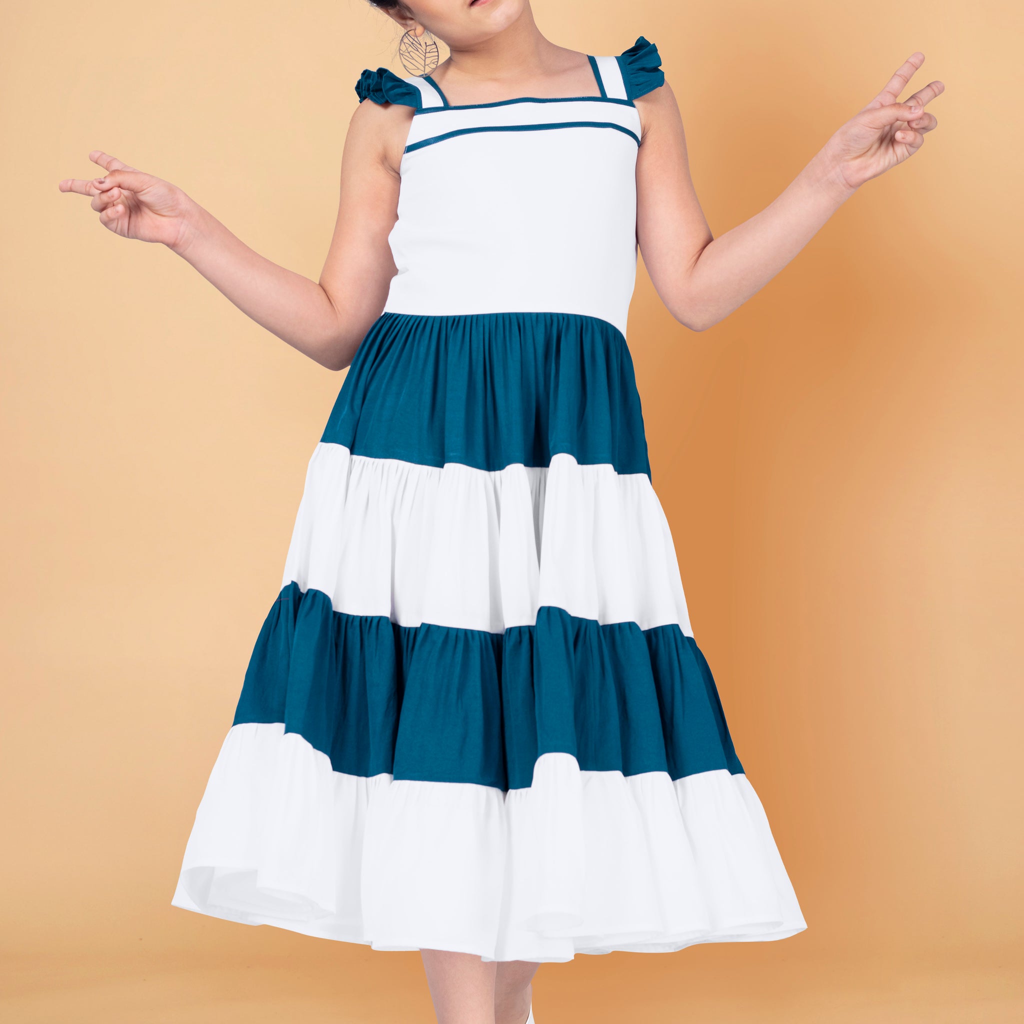 Girl's Fit & Flare Ball Gown Style Frock/Dress