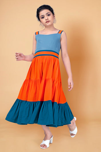 Girl's Fit & Flare Gown Style Frock/Dress